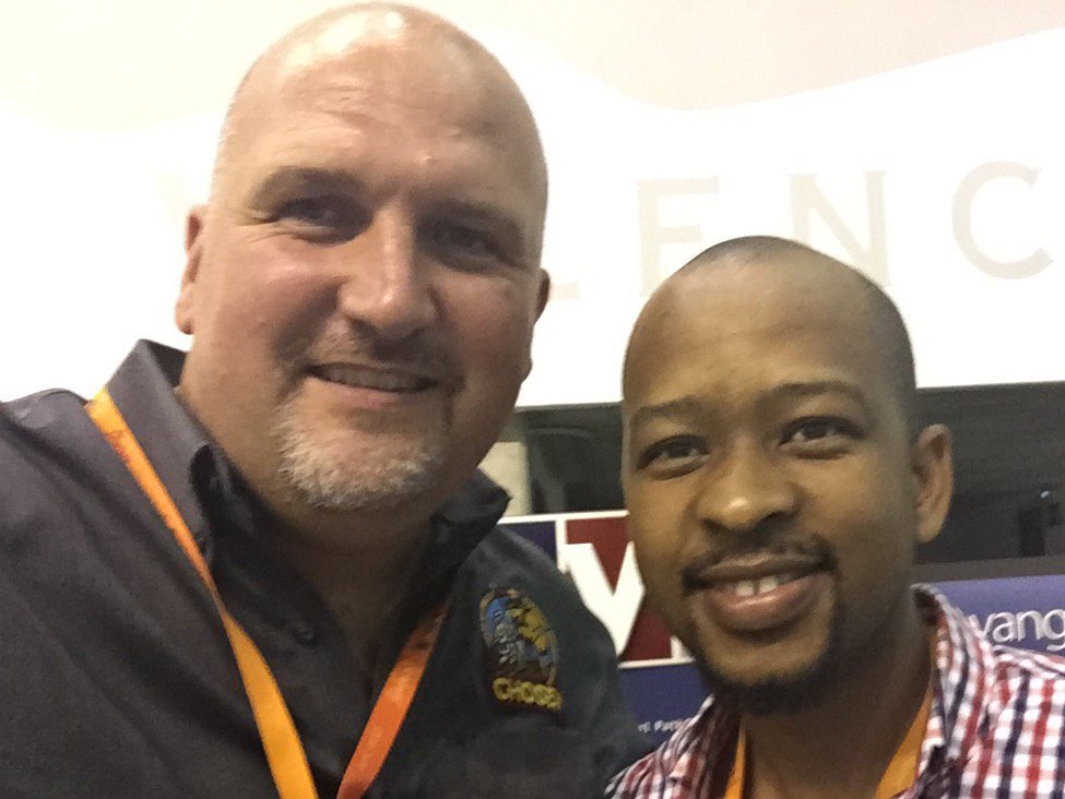 GerardoOudri's tweet photo. GC Associate Youth Director, Pako Mokgwane, visited the CYE booth! #AYC2017 https://t.co/FTkXedAU5c