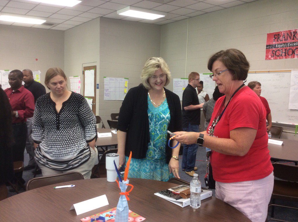 Teachers readily listen to the elevator speech concerning the products created.