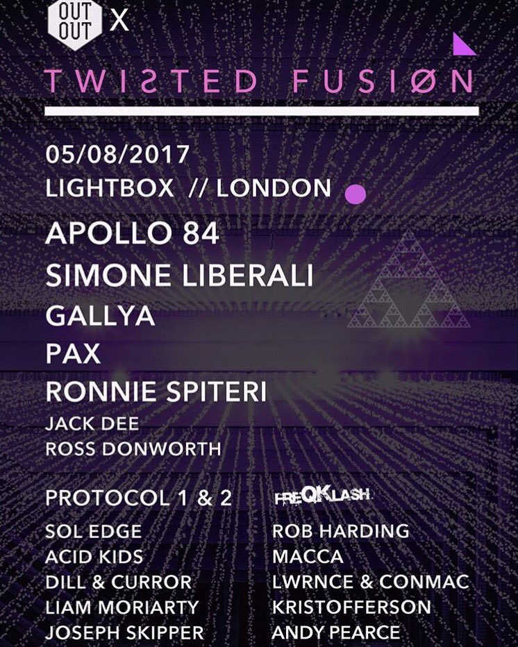We've been looking forward to this one for a while! This Saturday Twisted Fusion @ Lightbox London. Catch us representin' Freqklash.
