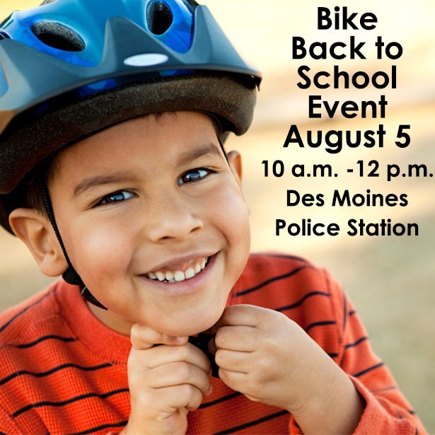 50 FREE bikes, safety lessons and a 1-mile trail ride are just part of the fun. Bike Back to School with <a href="/DSMFireDept/">Des Moines Fire Dept</a> <a href="/DMPolice/">Des Moines Police</a> @DSMBikeColl