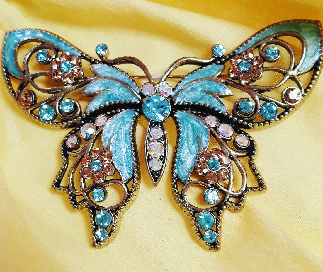 You never know what lovely things you will find at Second Debut. Large #vintage #butterfly #brooch. #napanee #downtownnapanee