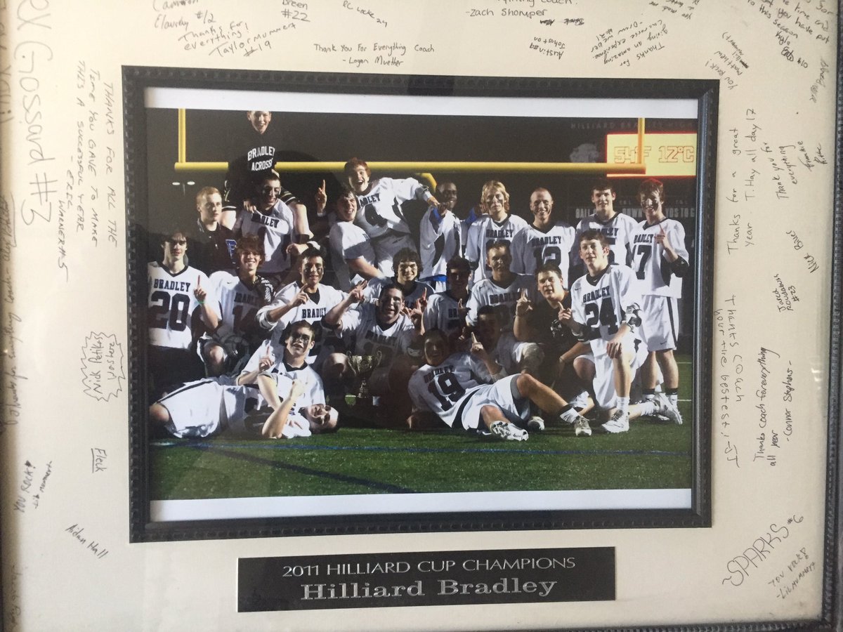 Lacrosse has been great to me and I owe it to these guys! Will never forget my times as HC at <a href="/HBHSLAX/">Bradley Lacrosse</a>    Thank you for all the hard work!