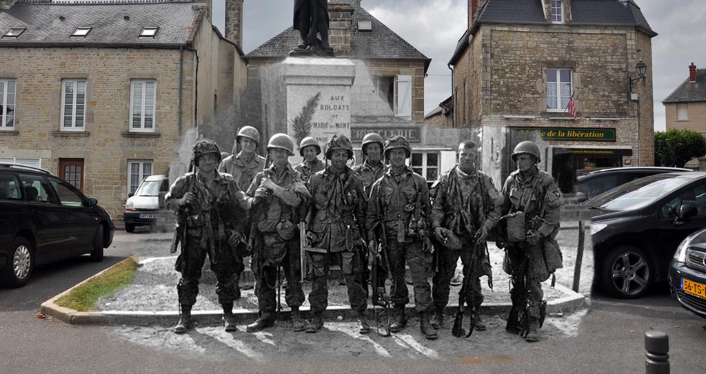 WWII Pictures on Twitter: "Then and Now. Paratroopers of Easy Company