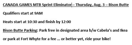 Hey, it's sprint time at Bison Butte! Be there Thursday morning. New course that is really tight - will be spectacular to watch!