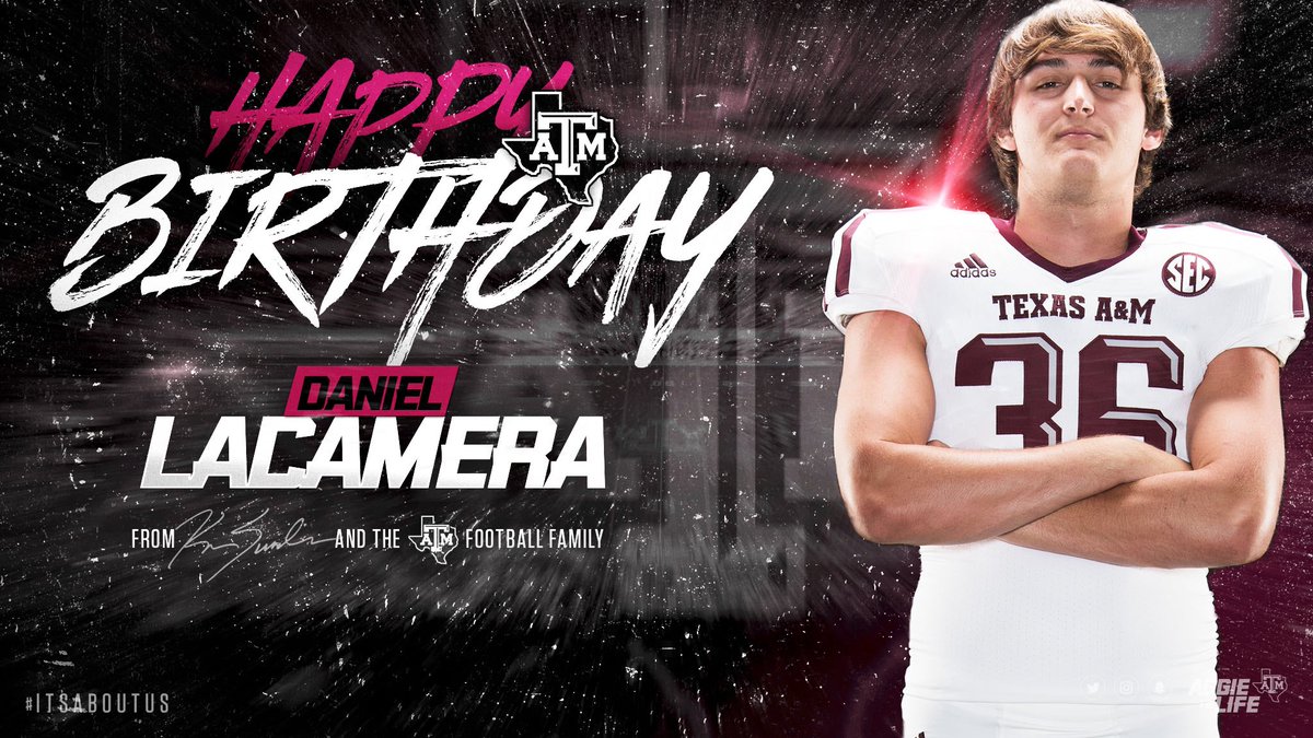 aggiefblife's tweet image. #12thMan, join us in wishing @dlacamera18 a Happy Birthday! 

Happy Birthday, Daniel!

#ItsAboutUs