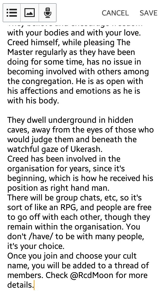 RedMoonCreed's tweet image. New polygamous SV account! (Red Moon RPG)
-Cult member 
-Cult name: Creed.
-Attachments: The Master @RcdMoon (Open relationship.)
#RedMoon