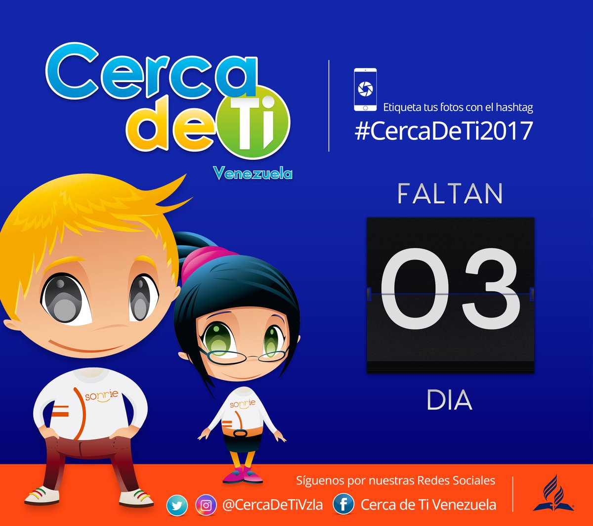 imdanielsg's tweet photo. Solo faltan pocos días. ¡Prepárate! #CercaDeTi2017 @CercaDeTiVzla https://t.co/T8bQjiaMNu
