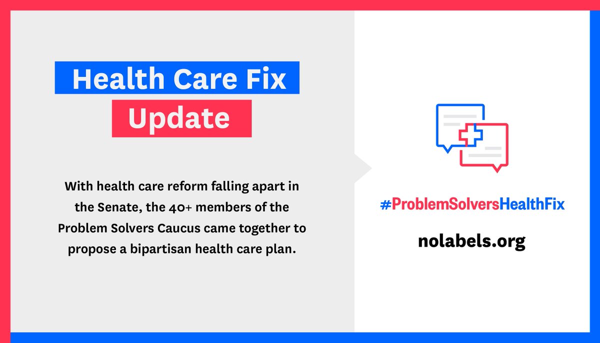 NoLabelsOrg's tweet photo. To fix health care, real leaders come to the table. #ProblemSolversHealthFix https://t.co/yOy4IxCs3Z