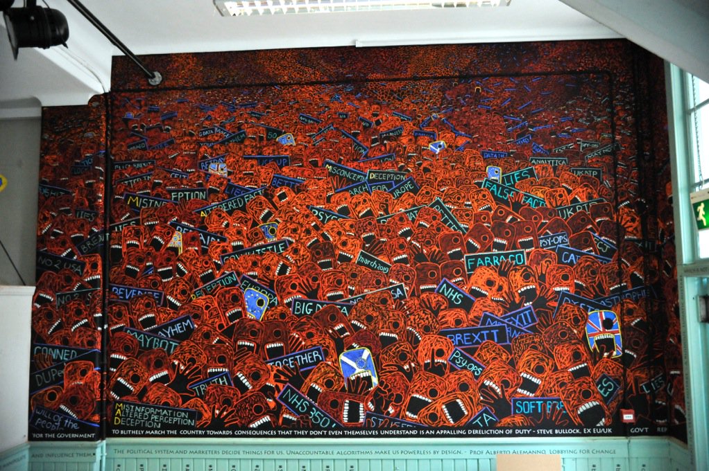 janefrere's tweet image. #Antibrexit #AntiTrump exhibit @summerhallery opened tonight, Join the noise and #protest @TheNewEuropean @markthomasinfo @antibrexcartoon