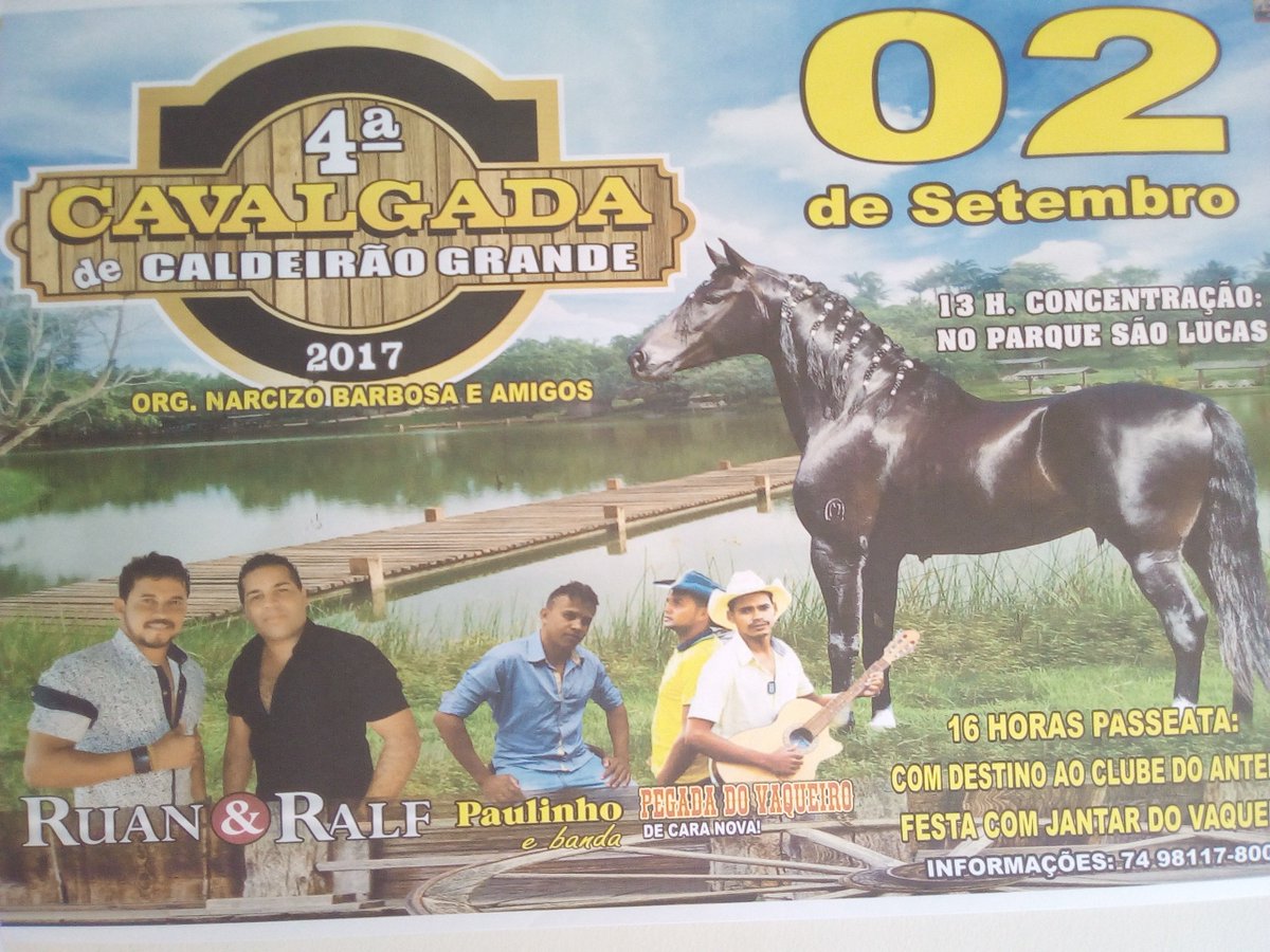 Jorge_Macedo's tweet photo. Pra quem gosta de uma boa festa de #Cavalgada não pode perder esta: Será a 4ª #CavalgadaCaldeiraoGrande que acontecerá no dia 02 de setembro https://t.co/C6fkv0dsIX