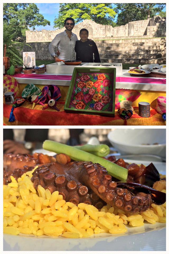Una excelente mañana en compañía del <a href="/chef_oropeza/">Chef Oropeza</a> y nuestro Chef Carlos 👌😊  se preparó el delicioso Pulpo Sir Francis 👏  #LaPigua #Campeche