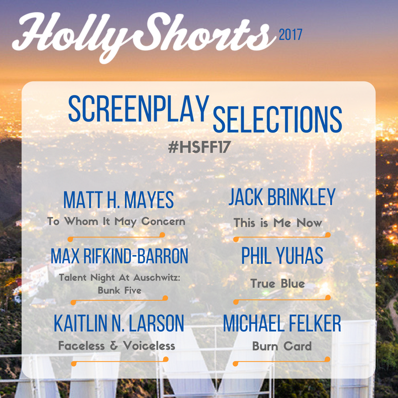 HollyShorts's tweet photo. Congratulations! #HSFF17 #ScreenplaySelections https://t.co/SVyV0lKOKk