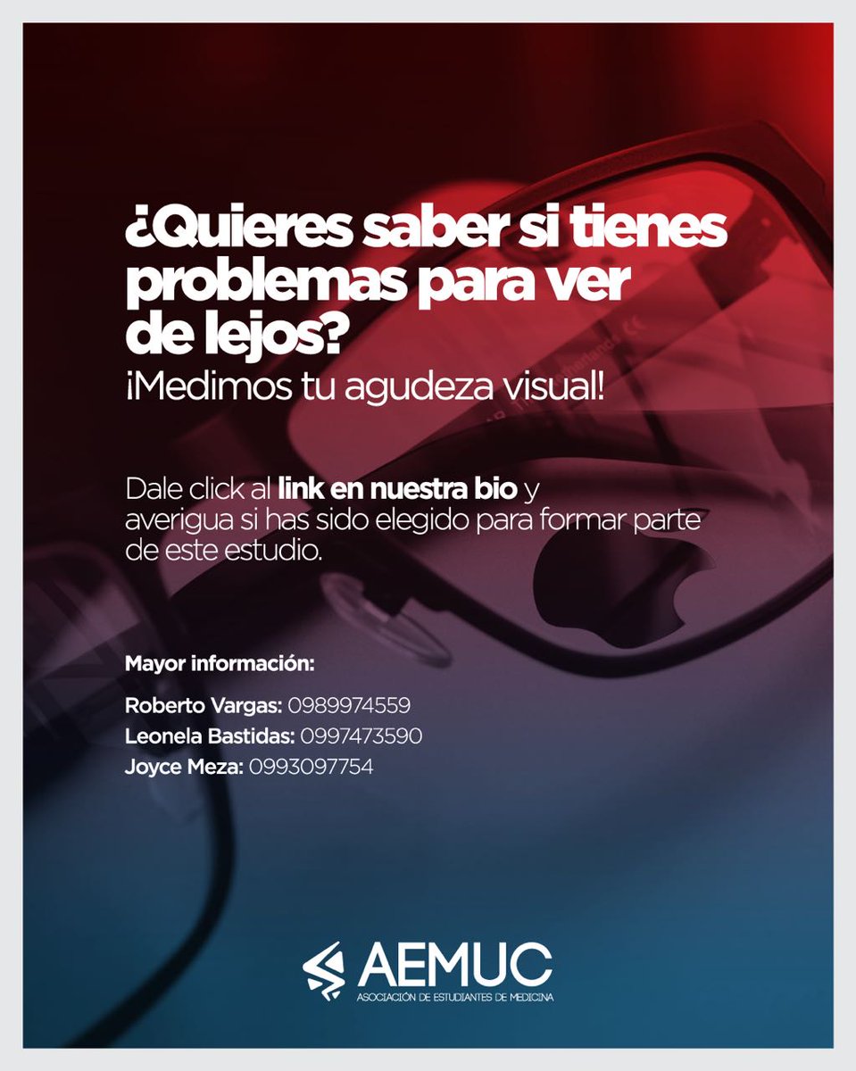 Independients_M's tweet photo. Te medimos tu agudeza visual!
Link: https://t.co/BWjsycvNxL
Mayor información:
Roberto Vargas: 0989974559 ❤💙 https://t.co/y4TZxtJU7m