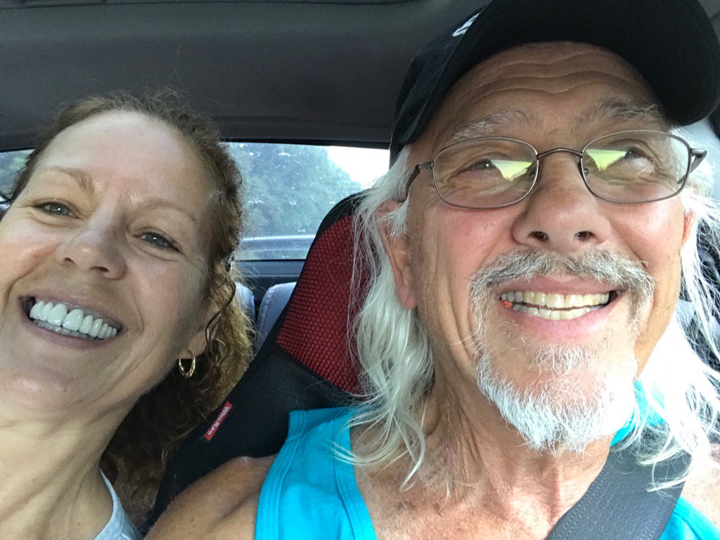 TinaShaeffer's tweet photo. Road trip selfie!  Off to see our twin grandsons!  #TryonTigers #summerselfiebingo https://t.co/CgfRvhymkY