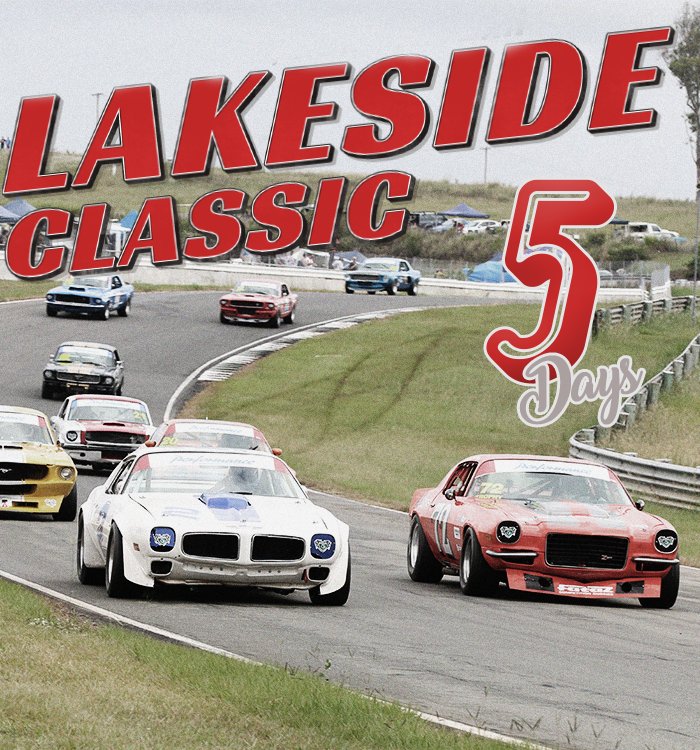 QldRaceway's tweet photo. We're just 5 days out from the #LakesideClassic and some awesome @AusTransAm action! 🏁 https://t.co/n6FonqSA4f