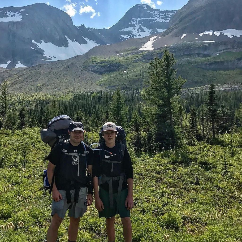 EPSBNews's tweet photo. RT @VimyAcademy: Mr. Schmidt and his son Christian on a backcountry trip up to Turbine Canyon. #vimysummer #EPSB https://t.co/THHO27nGSZ