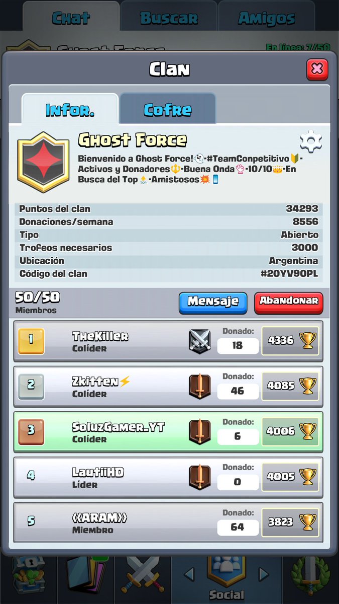 Lautii_7's tweet photo. Mi clan...<3-Buscando el Top🔝-#TeamCompetitivo🔰 https://t.co/fwrnR2Ednb