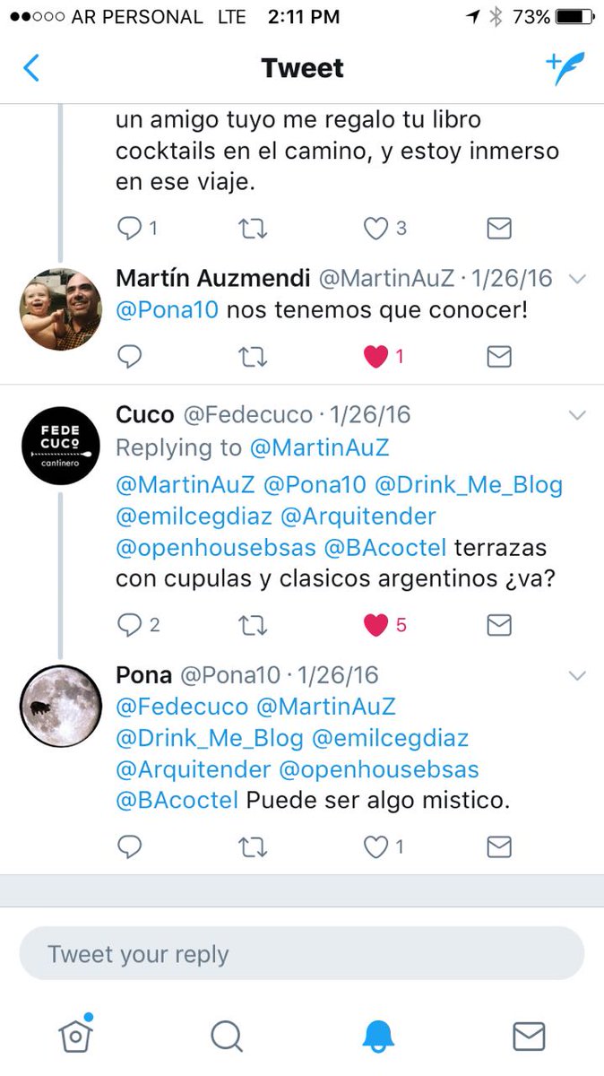 Drink_Me_Blog's tweet photo. Si no hubiera sido x una cadena como ésta en TW, jamás se hubieran encontrado @openhousebsas y @BAcoctel 💓 grax @Pona10 x el memento! https://t.co/SUL9yIvl6g