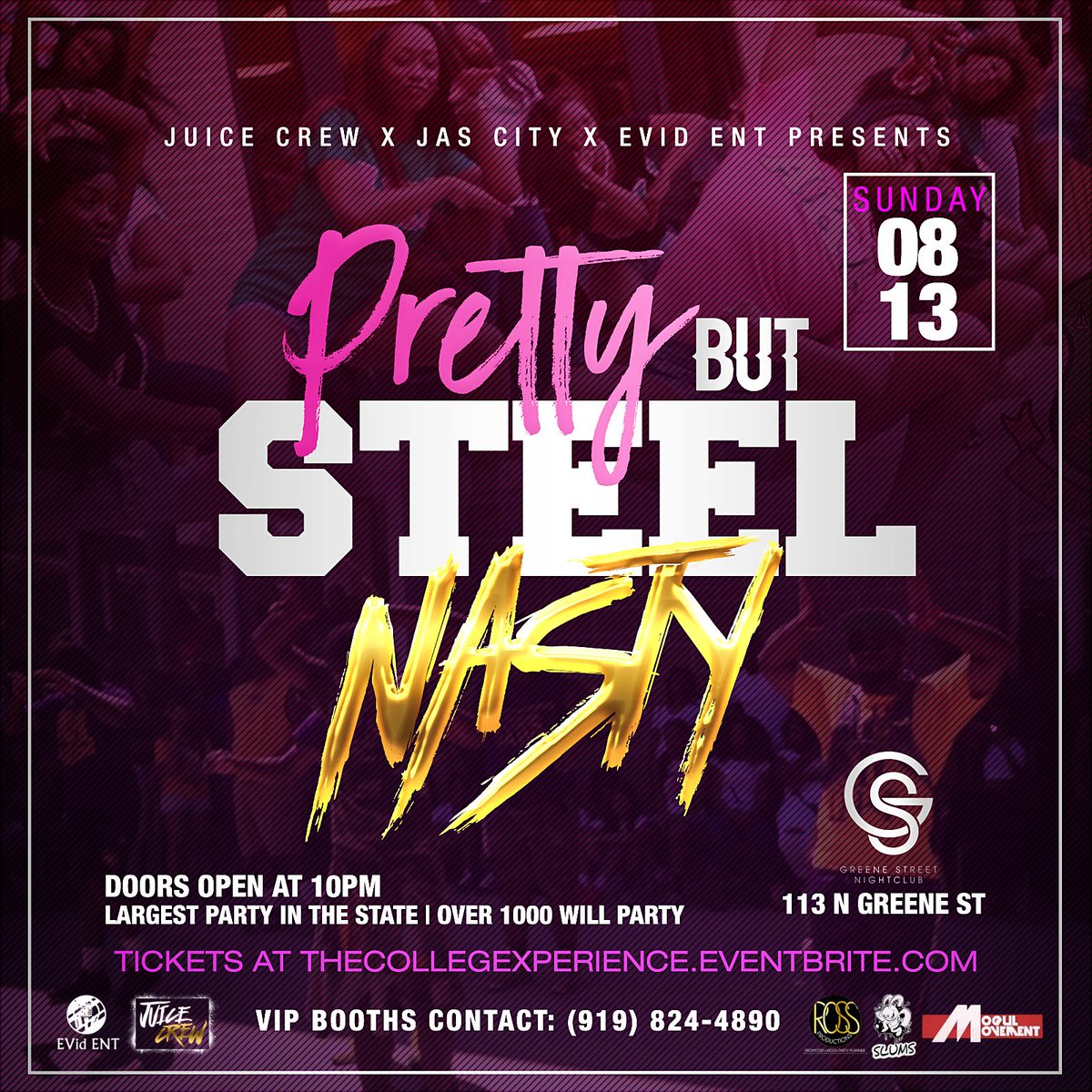 _shayrachelle's tweet photo. #PRETTYbutSTEELNASTY AUGUST 13TH

TICKETS AVAILABLE @ https://t.co/GbtvYUgy22

#TheCollegeXperience2017 

#NCAT 
#UNCG 
#WSSU 
#HPU https://t.co/uYYhnr18Wt