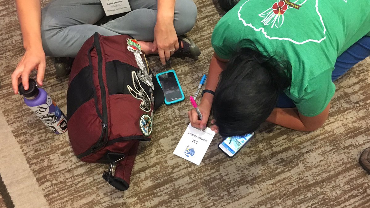 WildlifeBioGal's tweet photo. One more twitter handle on a name badge. Only several hundred more to go at #AOSCOS17. https://t.co/zxPTHjNtHo