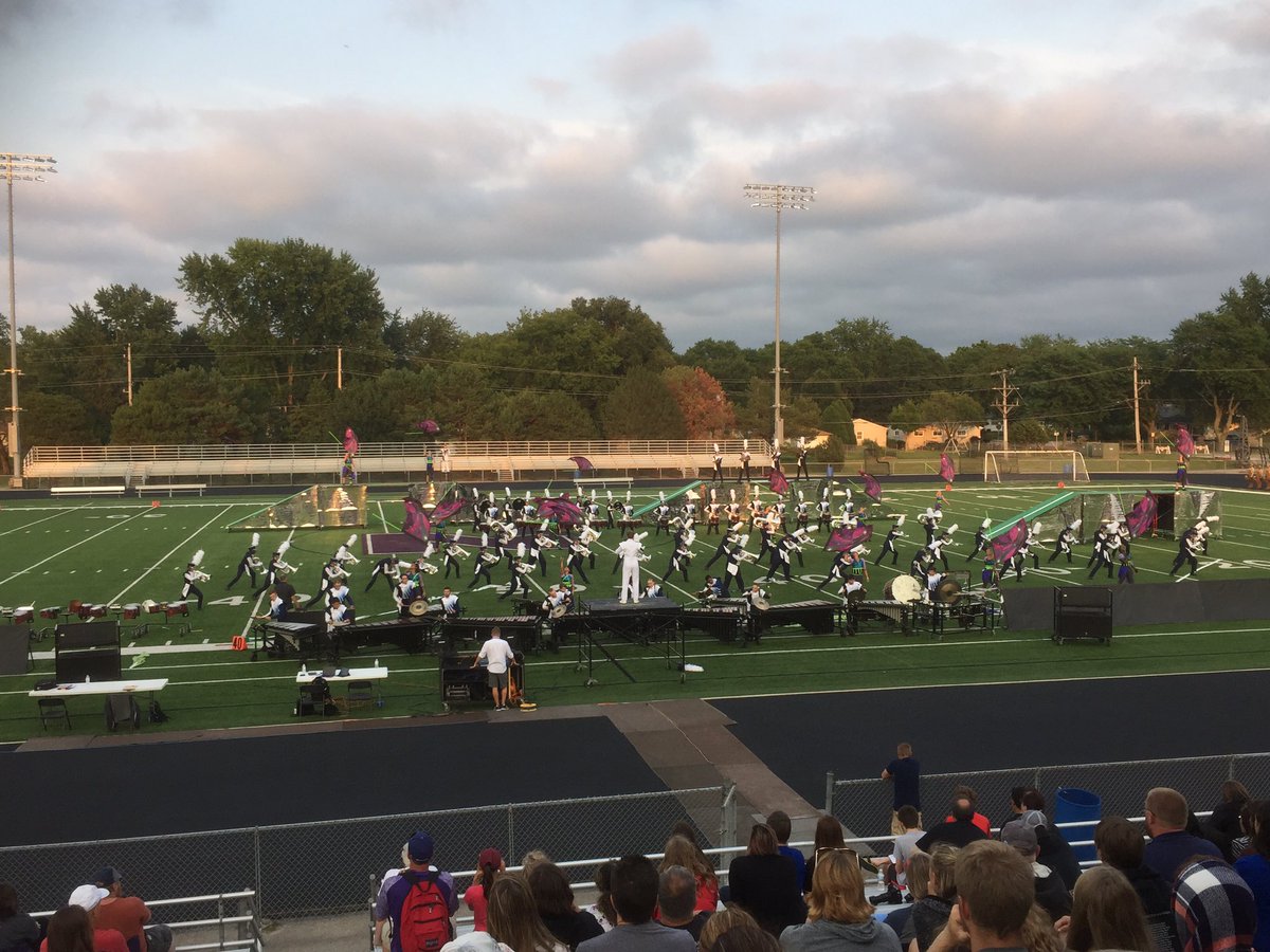 NorthstarBand's tweet photo. @RiverCityRhythm performs their 2017 show "misshapen" at @DCIWaukesha tonight! #dci2017 #drumcorps https://t.co/469ouLZalf