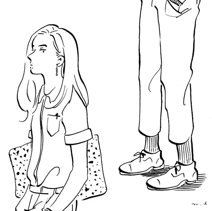 ペンならし。長い女 