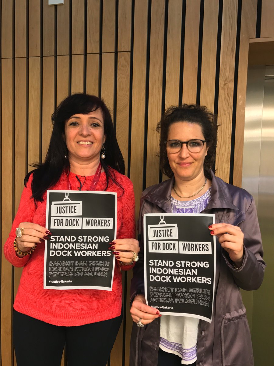 More solidarity for Indonesian dockers at JICT and ICTSI Jakarta from <a href="/ITF_Women/">ITFWomen</a> #justice4jakarta #WeAreITF itfglobal.org/en/news-events…
