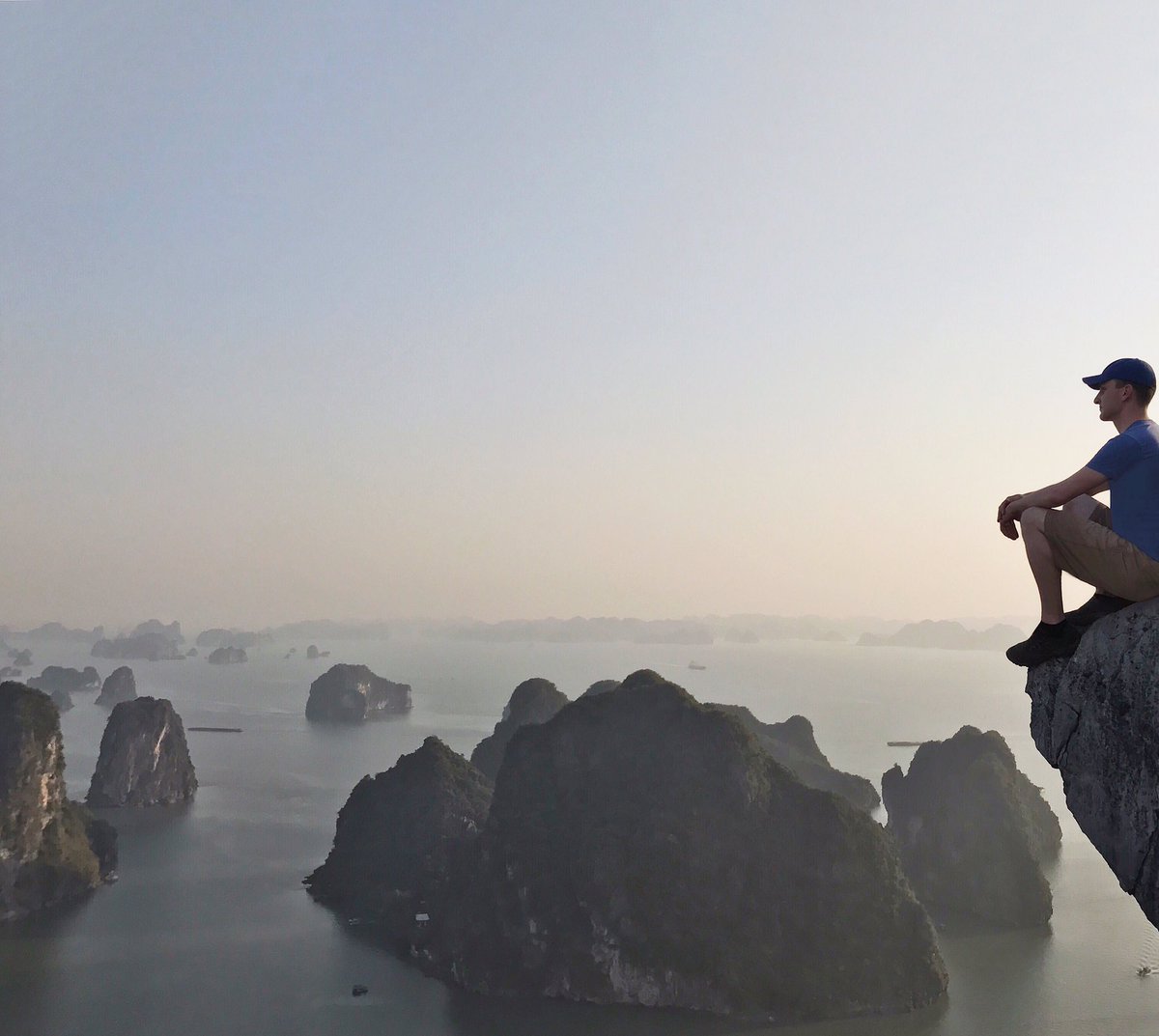 Looking out over Halong Bay in Vietnam.