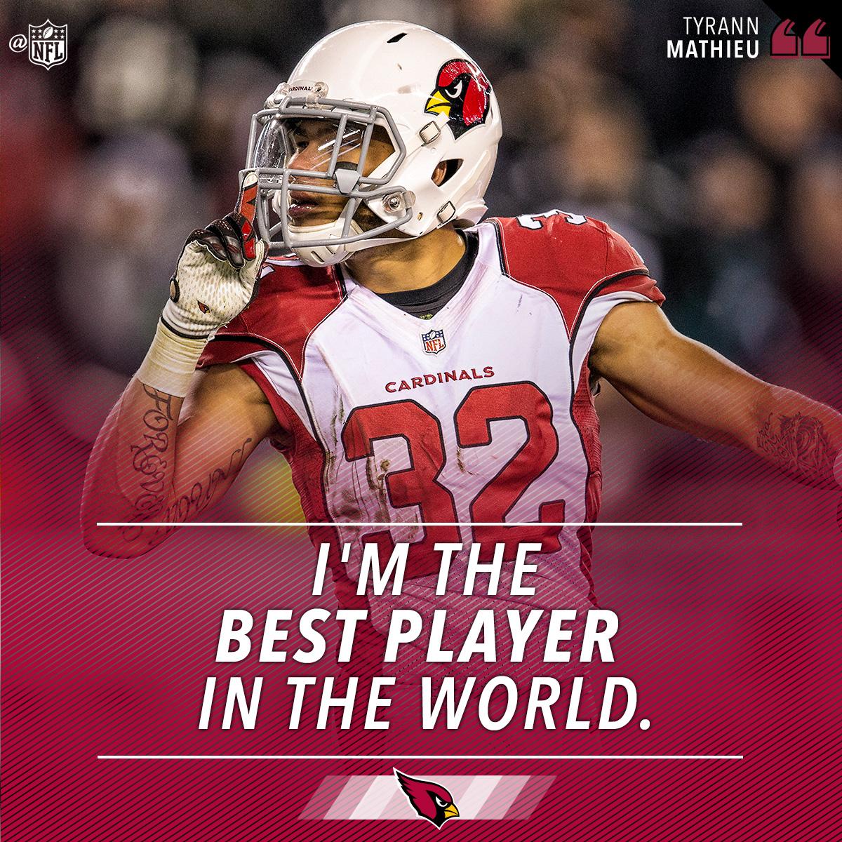 NFL's tweet photo. The Honey Badger doesn't lack confidence. 🔥 https://t.co/wz4jYIZp0t