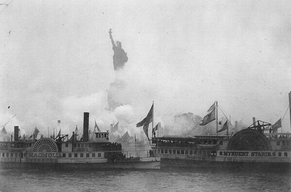 Statue of Liberty as it was dedicated 1886:   #LOC
