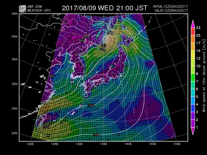 Weather japan meteorological agency