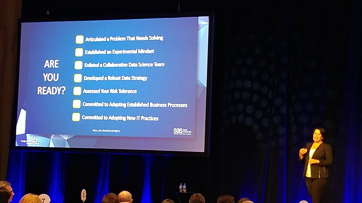 tamaradull's tweet image. Here's Kimberly Nevala's checklist for mastering #ML - at #SASanz #analyticsinsights