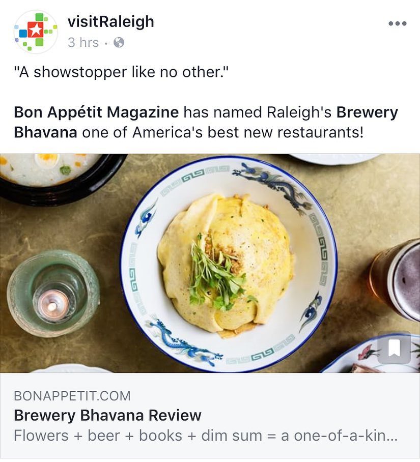 Congrats, <a href="/brewerybhavana/">Brewery Bhavana</a>, on being named to @bonapetitmag's Top 50 of America's Best New Restaurants. Stay tuned … ift.tt/2f9XmsQ