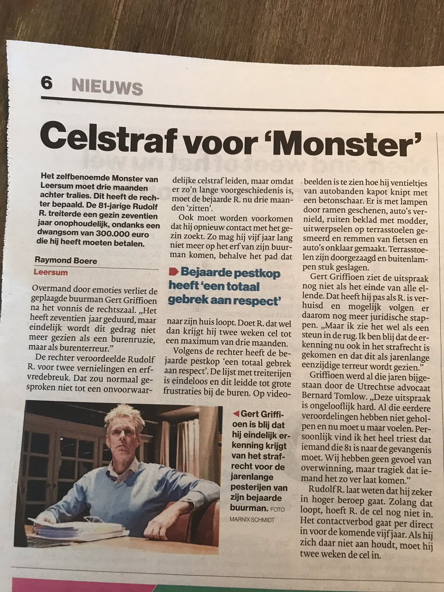 bartelberkhout's tweet photo. Los van veroordeling,blijft de vraag:wat bezielt zo iemand?? #monstervanleersum #tomlow #griffioen https://t.co/AgVJVL8bge