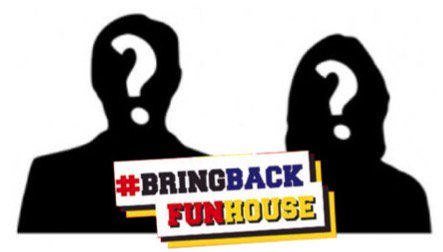 bbfunhouse's tweet photo. We're putting together our ultimate Celeb #FunHouse team today at HQ...
Who would you like to see competing at #FunHouseLive2018???🤔 https://t.co/VbAqCOAkIe