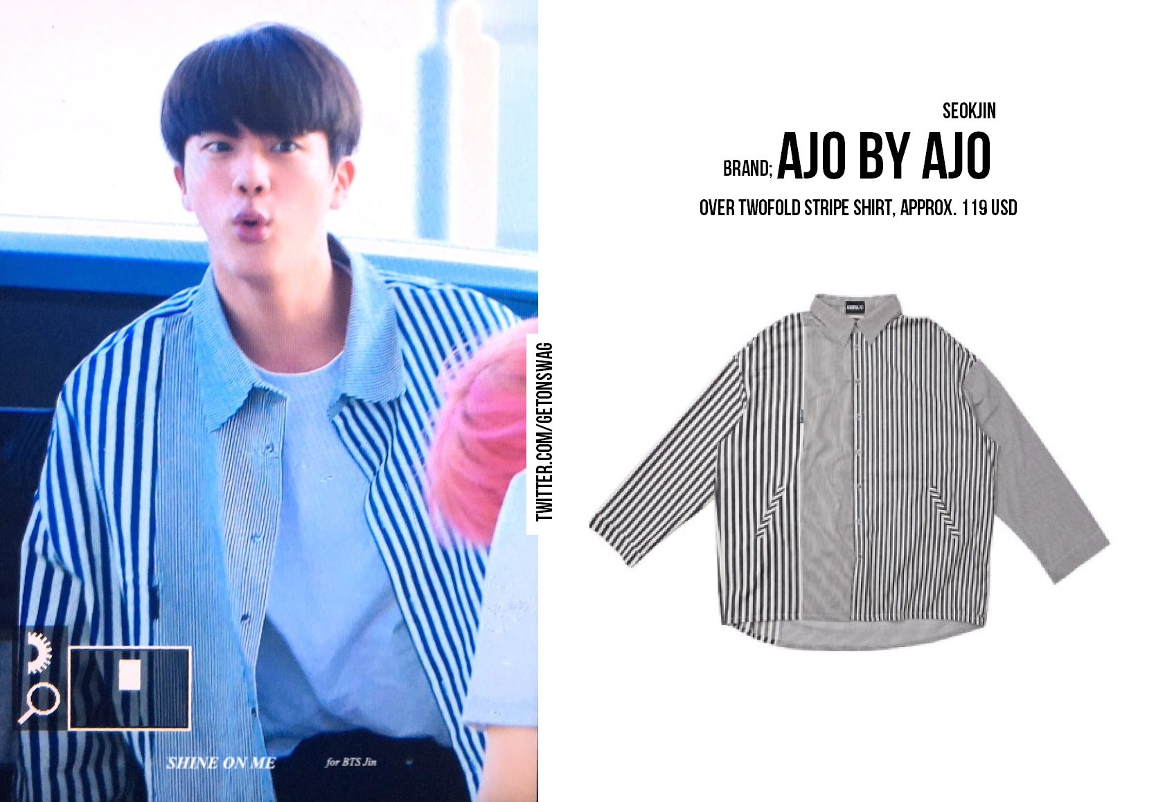 Beyond The Style ✼ Alex ✼ on X: JIN #BTS 171023 airport #JIN #방탄소년단 #진 #석진  VETEMENTS x Hanes White Edition Quick Made Oversized 'Staff' T-Shirt   / X