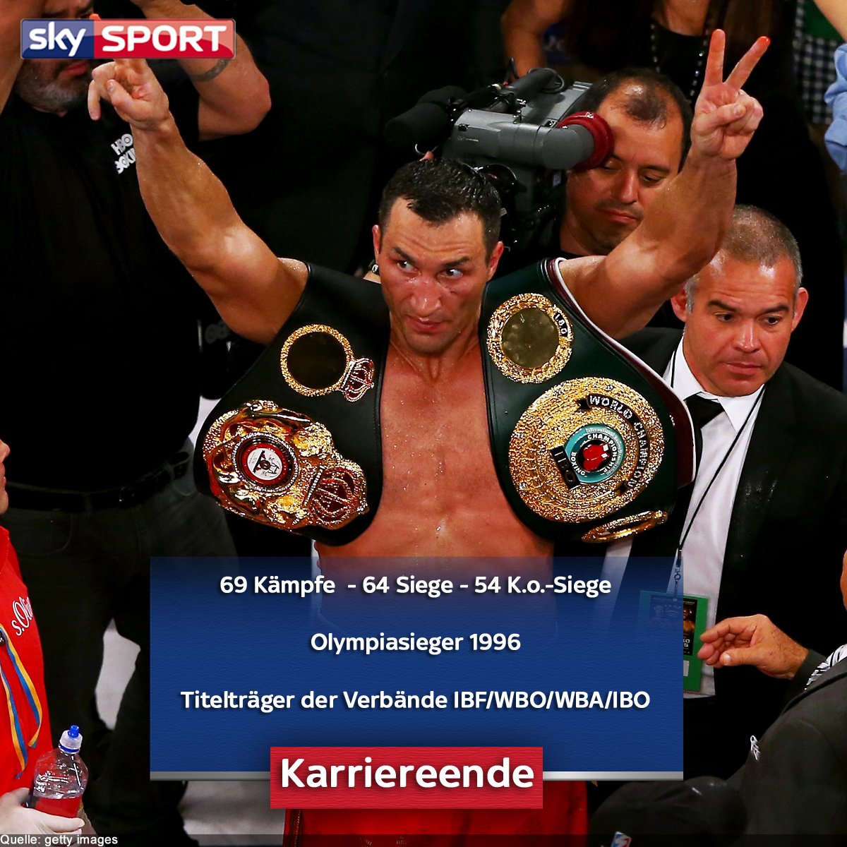 SkySportDE's tweet photo. "Dr. Steelhammer" hängt seine Handschuhe an den Nagel. #klitschko https://t.co/Acd56coETT