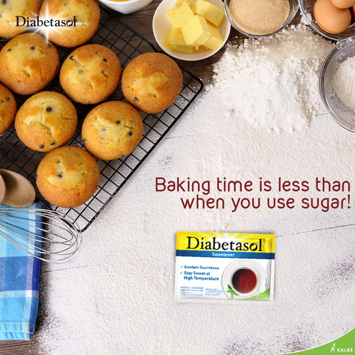 DiabetasolSL's tweet photo. Bake faster when you use Diabetasol Sweetener as baking time is less than when you use sugar!

#Diabetasol #Kalbe #Sweetener https://t.co/ELXhPysidY