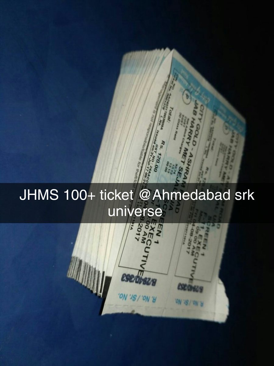 SRKFCDiamond's tweet photo. Booked 100+ ticket for #JHMS FDFS #Ahmedabad @iamsrk @AnushkaSharma @RedChilliesEnt JHMS TOMORROW 
https://t.co/10CN5UxHQp