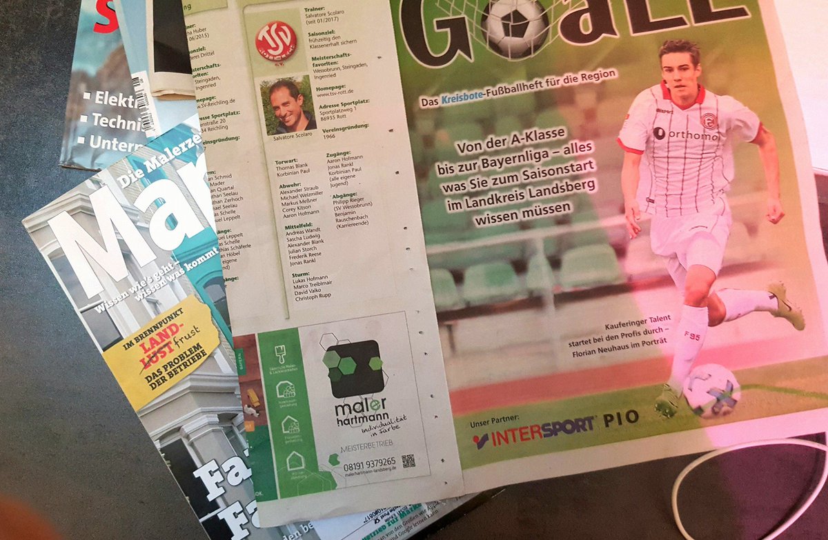 malerhartmann's tweet photo. Nun auch Bunt auf Weiß - Beileger #goaLL @KreisboteLL #farbeffekt #maler #Fassadengestaltung #Innenraumgestaltung #Wärmedämmung #Landsberg https://t.co/z7kaU4EduH