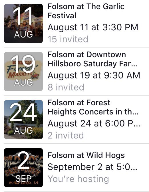 folsomband's tweet photo. Excited for our upcoming shows in Oregon and Iowa! #pdxmusic #funstinks @forestheights #cedarrapids #amanacolonies #walford https://t.co/WNCEYUrcV5