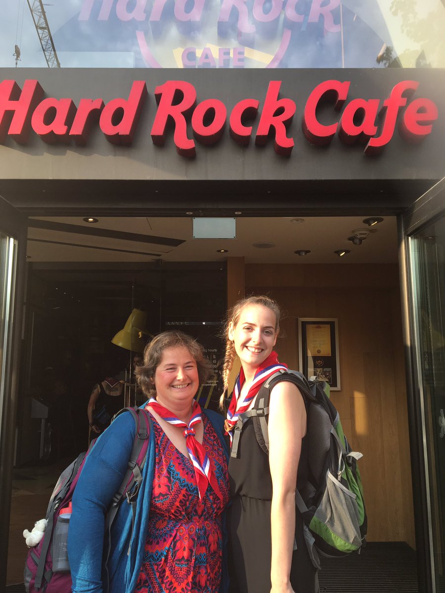 Denmark2017's tweet photo. Today is the last day of our journey!!! Last night we wined and dined at the Hard Rock Cafe! #denmark2017 @GirlguidingMids @Girlguiding https://t.co/KZETePAcDK