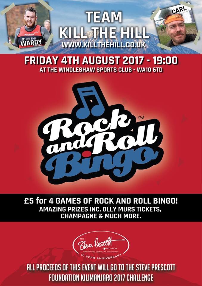 Who is up for Rock and Roll Bingo tomorrow? £5 for 4 games - great prizes for <a href="/StevePrescott1/">Steve Prescott MBE</a> <a href="/youaretheref/">You Are The Ref</a> challenge