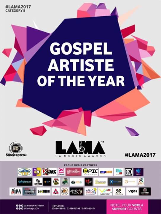 SadiqDollar's tweet photo. GOSPEL ARTIST OF THE YEAR
A category for the best Gospel musician of the year in the year under review (group or individual)
#LAMA2017 https://t.co/pInF3H023Y