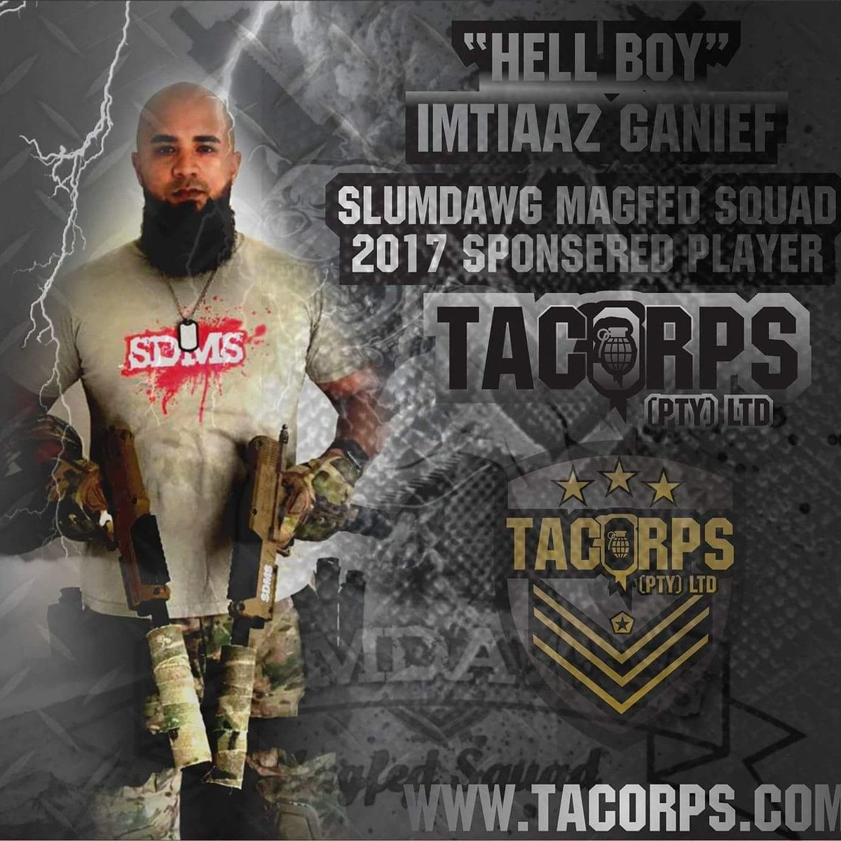 The_HitmanZA's tweet photo. #taclife #sponsered #sponser #magfed #legends #tactical #paintball #tacorps #tippmann #dye #milsig https://t.co/q8zvRtkUuI