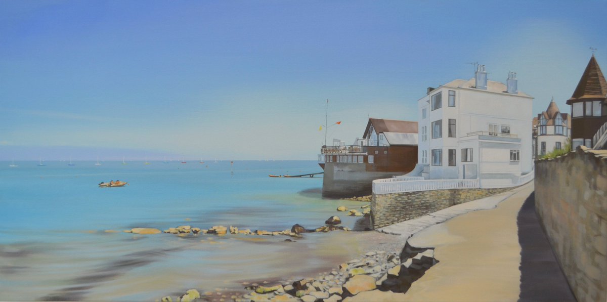 My 'Summer Seaview Yacht Club' painting 100cm x 50cm, being delivered to Seaview Art Gallery today #IsleofWight #art #seaview #seaviewhotel