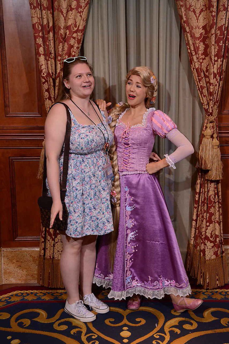 Marrinator13's tweet photo. When you and #Rapunzel just hit it off and you're ready to buy matching frying pans #Tangled #TheBestPrincess @WDWToday @WaltDisneyWorld https://t.co/xkcHX3UPt2