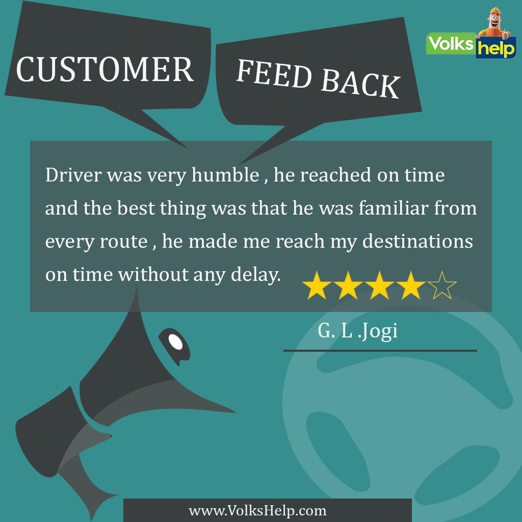 See what our customers have to say about our 'Driver on demand' service...
#HappyCustomer #driver #delhincr #volkshelp #clients