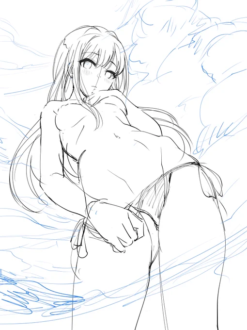 水着の小梅ちゃんとしぶりんラフがすぐ描けた!
水着の女の子描くの楽しいー帰ってから仕上げよう 