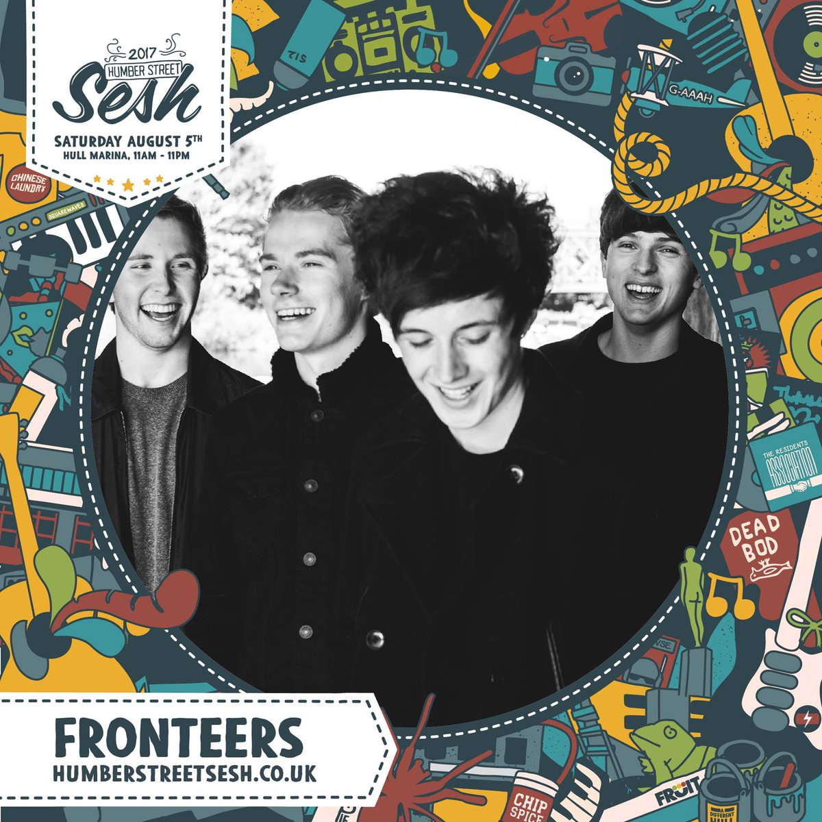 HumberStSesh's tweet photo. ARTIST SPOTLIGHT
Saturday 5th August 
@BBCIntroHumber - @Fronteersband 10.30pm
Buy wristbands @HullBoxOffice
https://t.co/FQ9CZQ4idq https://t.co/iwQL6MCsvH